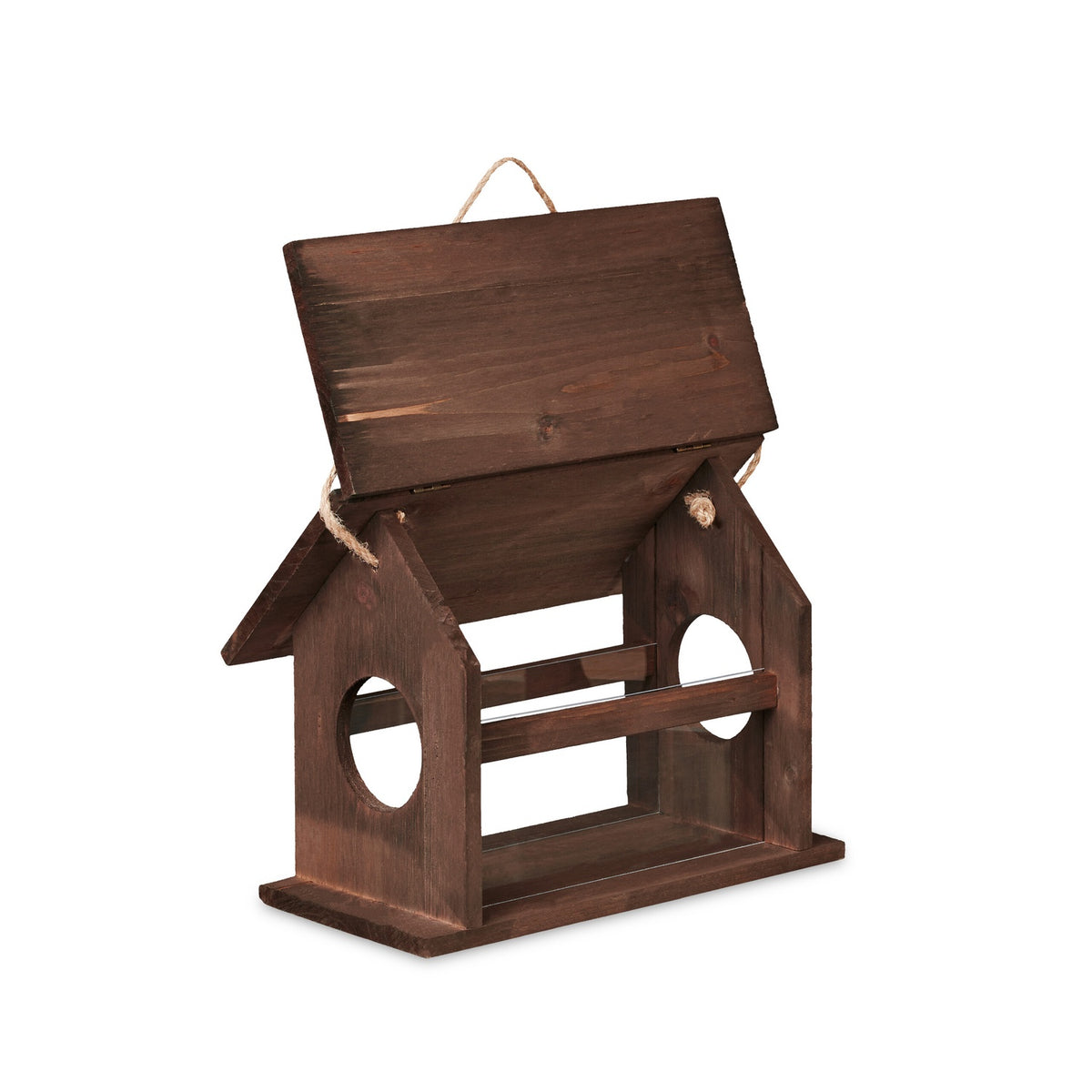 Wooden bird feeder