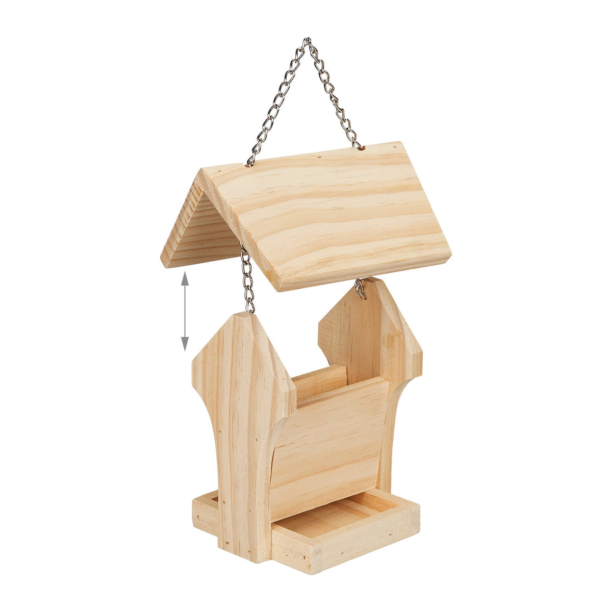 Wooden bird feeder