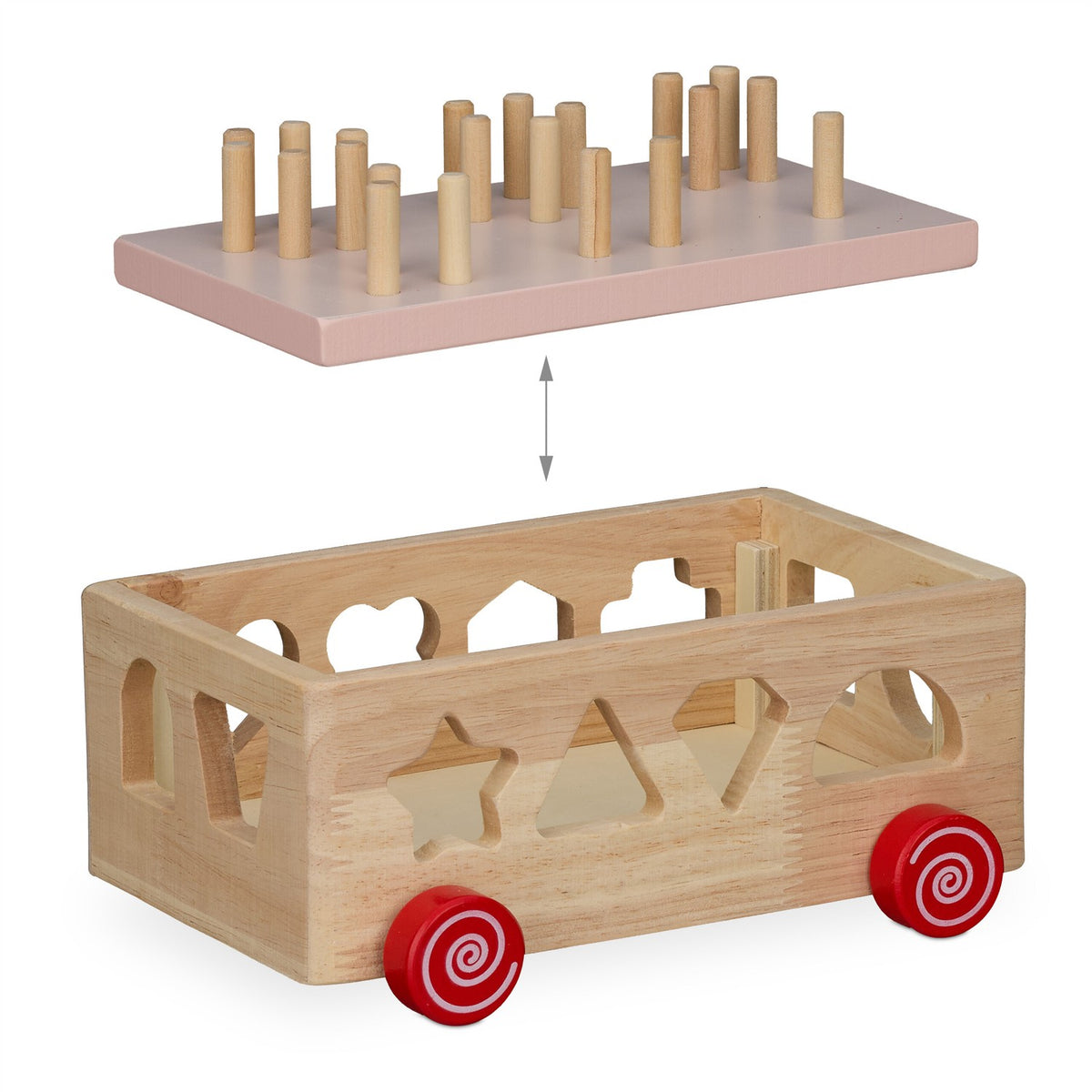 Wooden blocks with stacking game