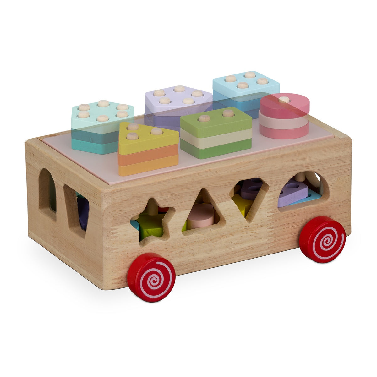 Wooden blocks with stacking game