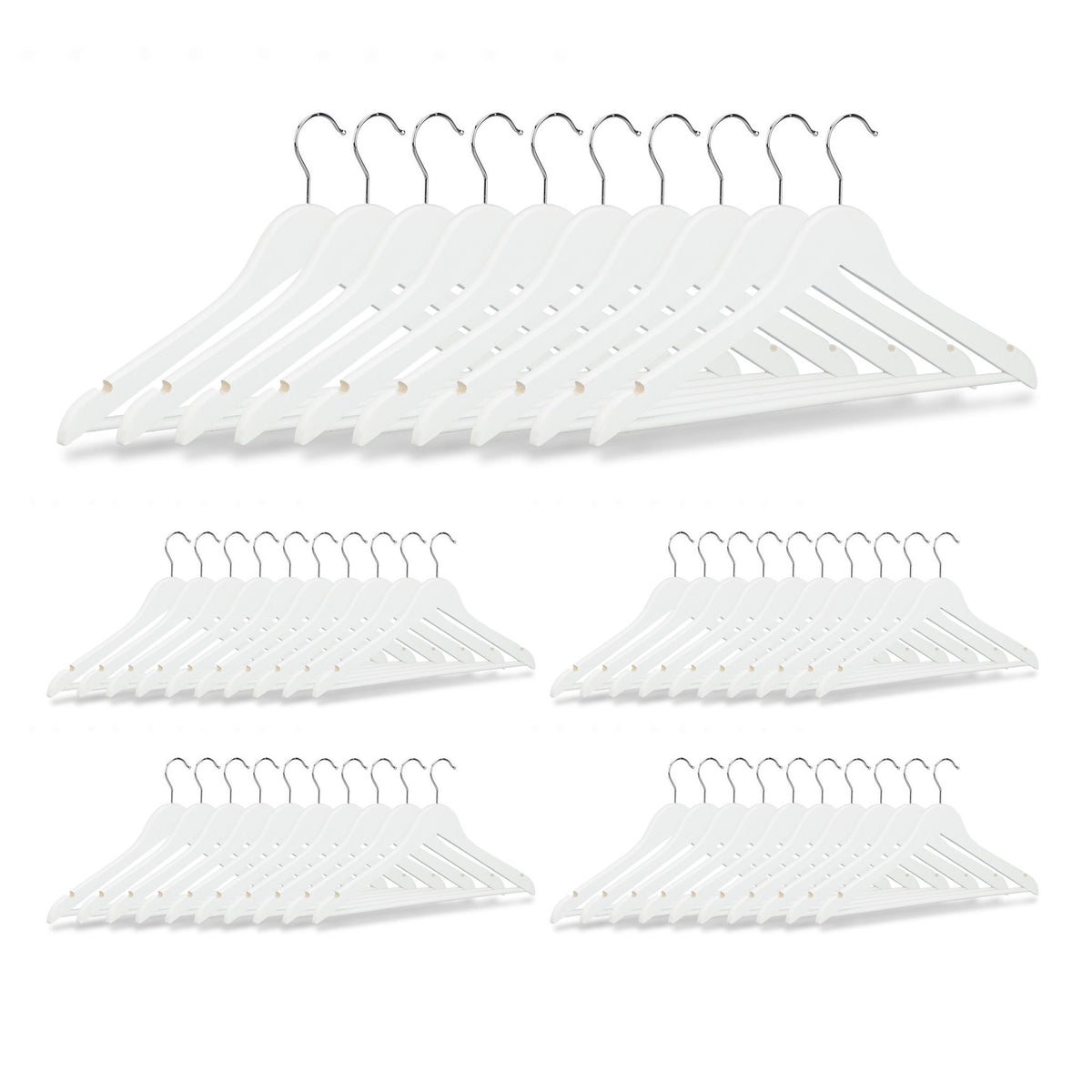 Wooden hangers - 50 pcs