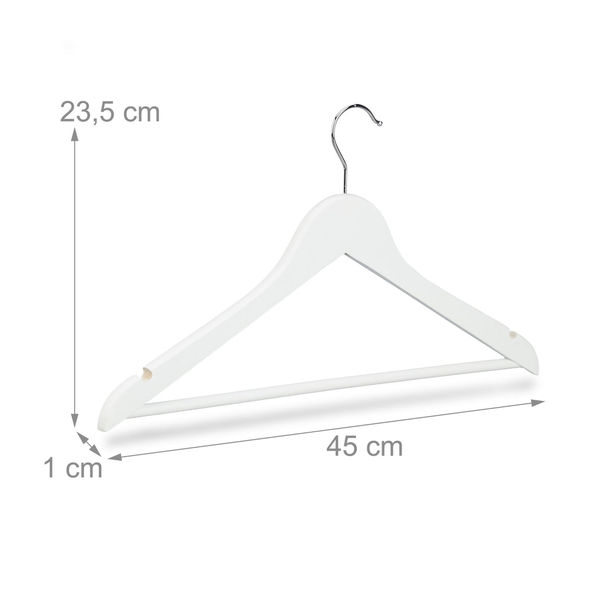 Wooden hangers - 50 pcs