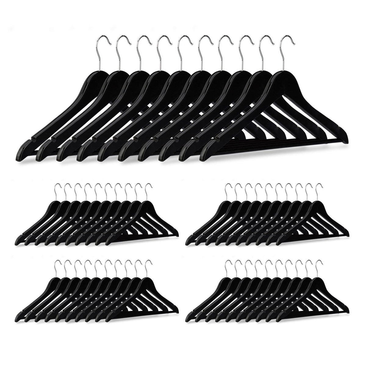 Wooden hangers - 50 pcs