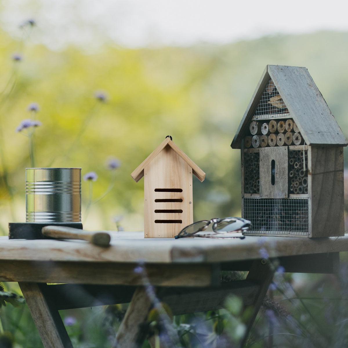 Wooden ladybug house