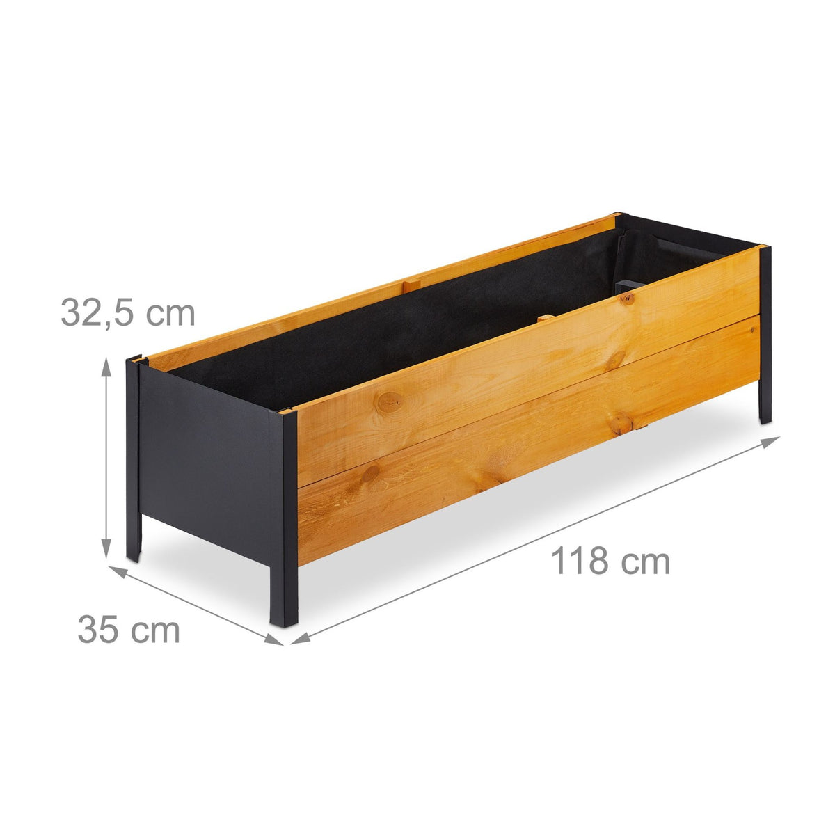 Wooden planting table
