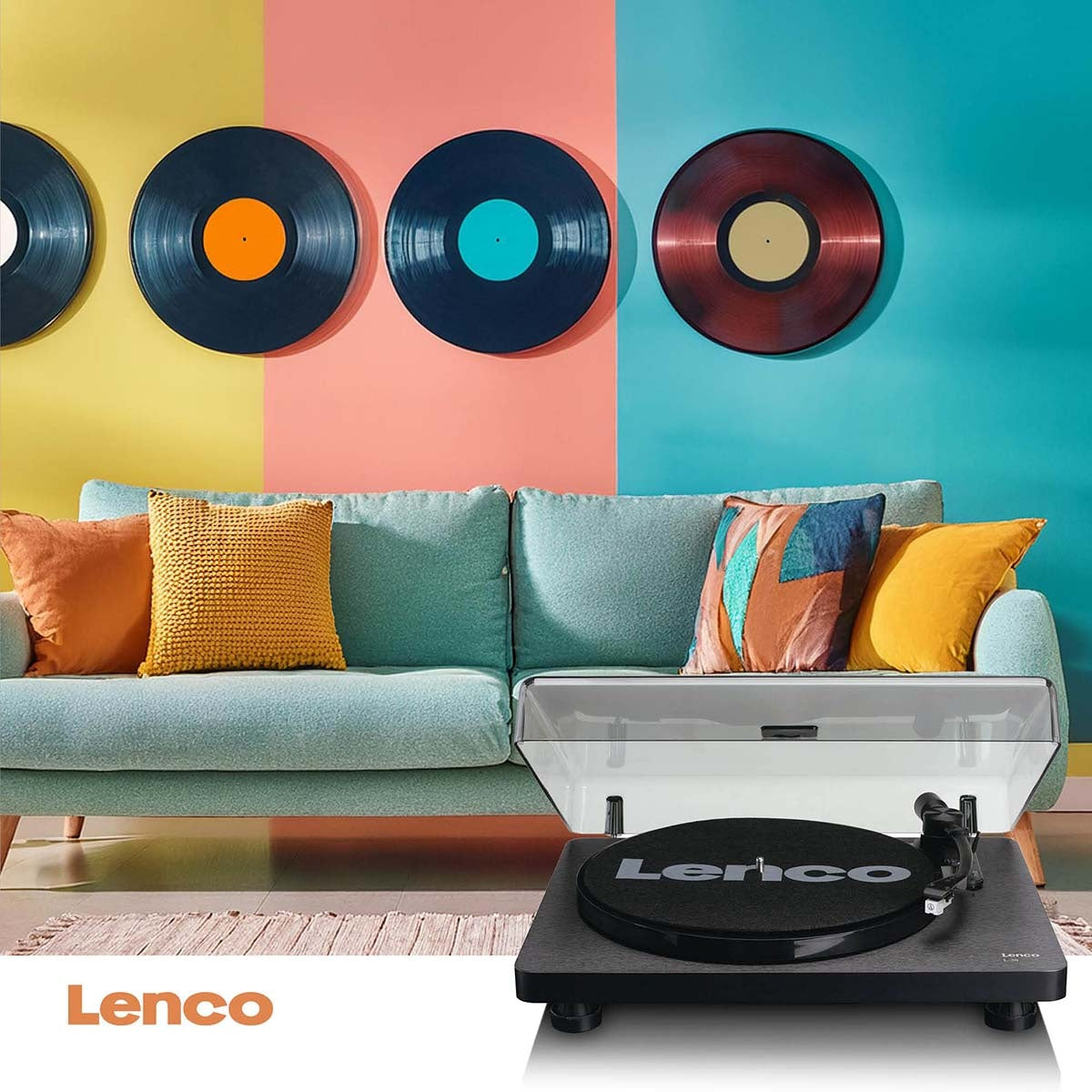 Wooden turntable with MMC Cartridge and PC Encoding Black