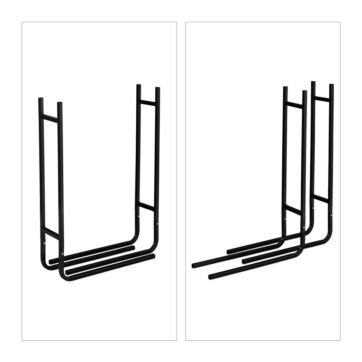 Wood stand in steel
