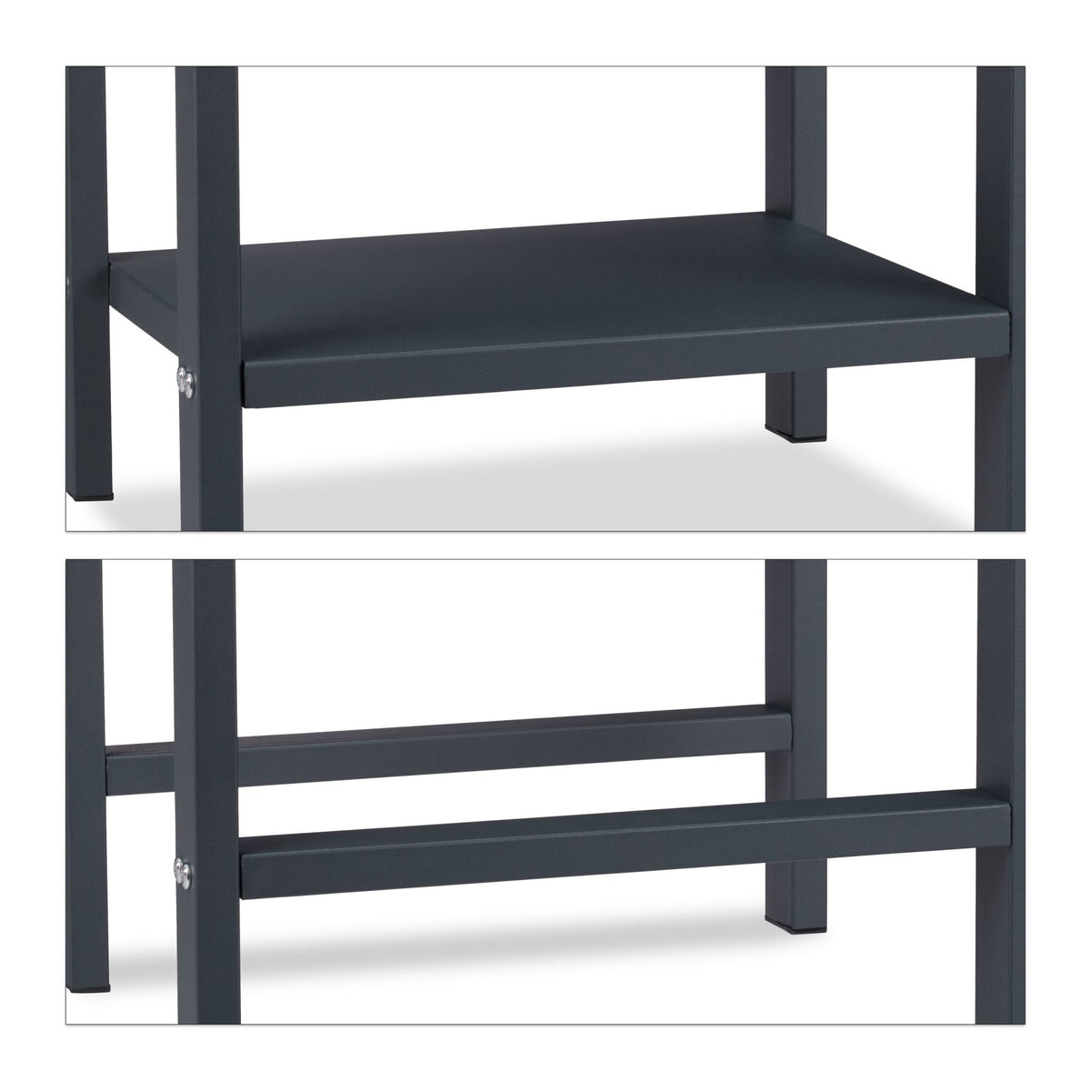 Wood stand with 2 shelves