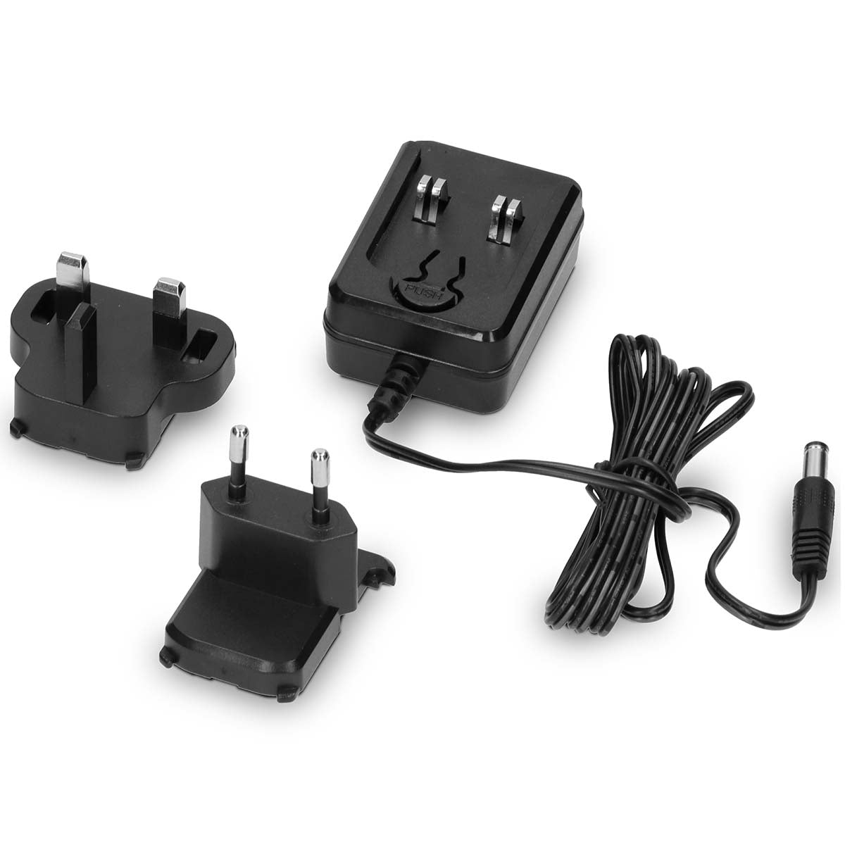 Wood turntable with built-in speakers black