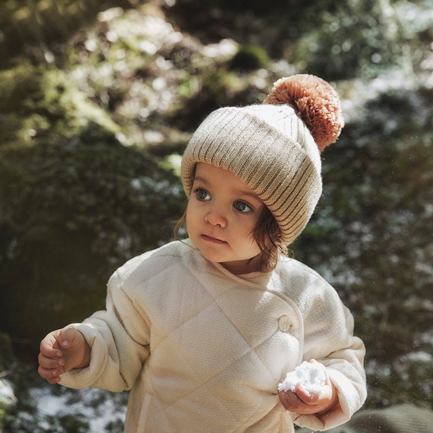 Wool Beanie - Pure Khaki 0-6 months