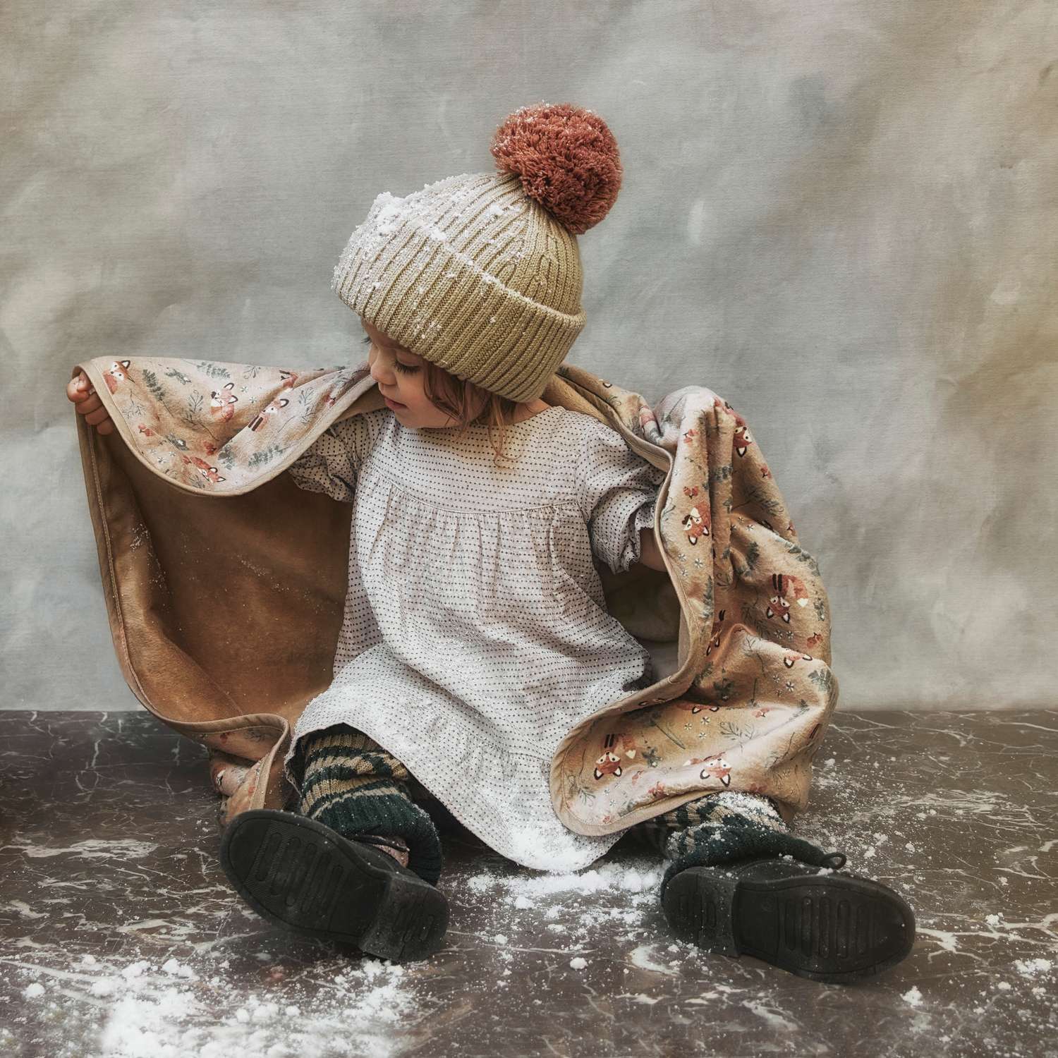 Wool Beanie - Pure Khaki 0-6 months