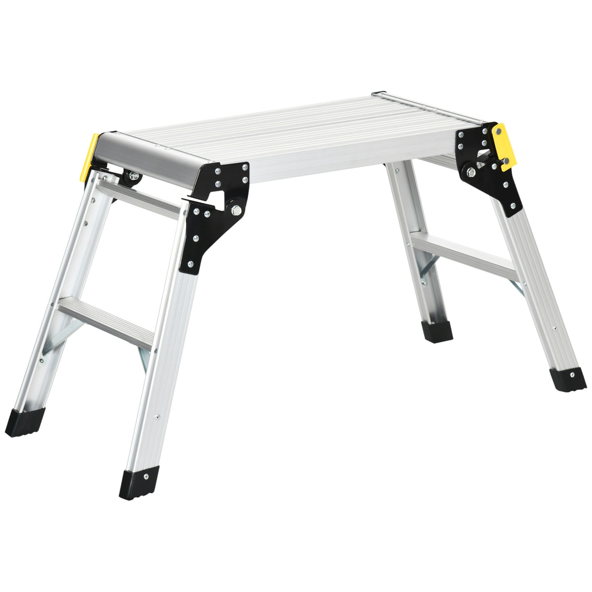 Workbench & Work Platform Foldable, With Safety Latch, Up To 150Kg, Aluminum Alloy Steel, Silver, 94X38.5X48Cm