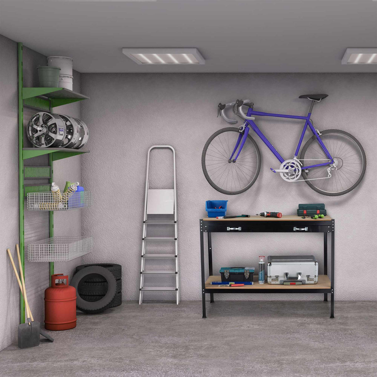 Workbench with drawer