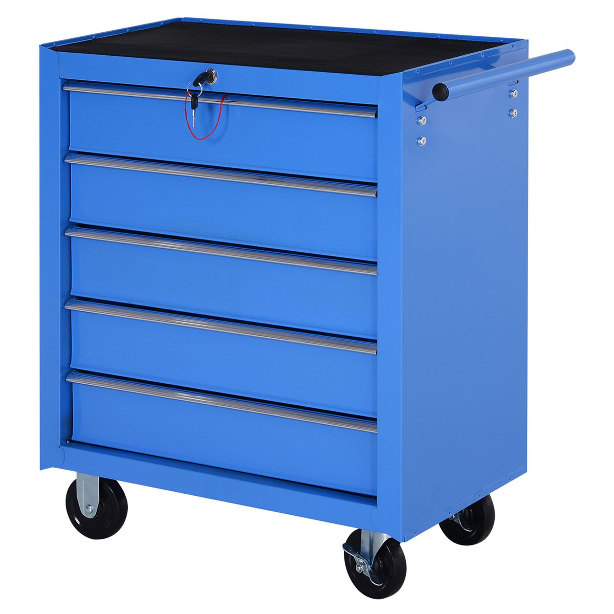 Workshop Trolley, Mobile Tool Trolley With 5 Drawers, Trolley, Tool Box, Red