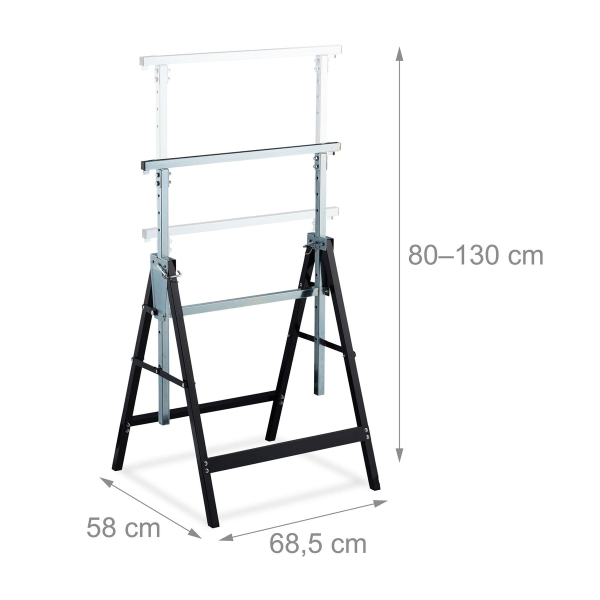 Work trestle steel, set of 2