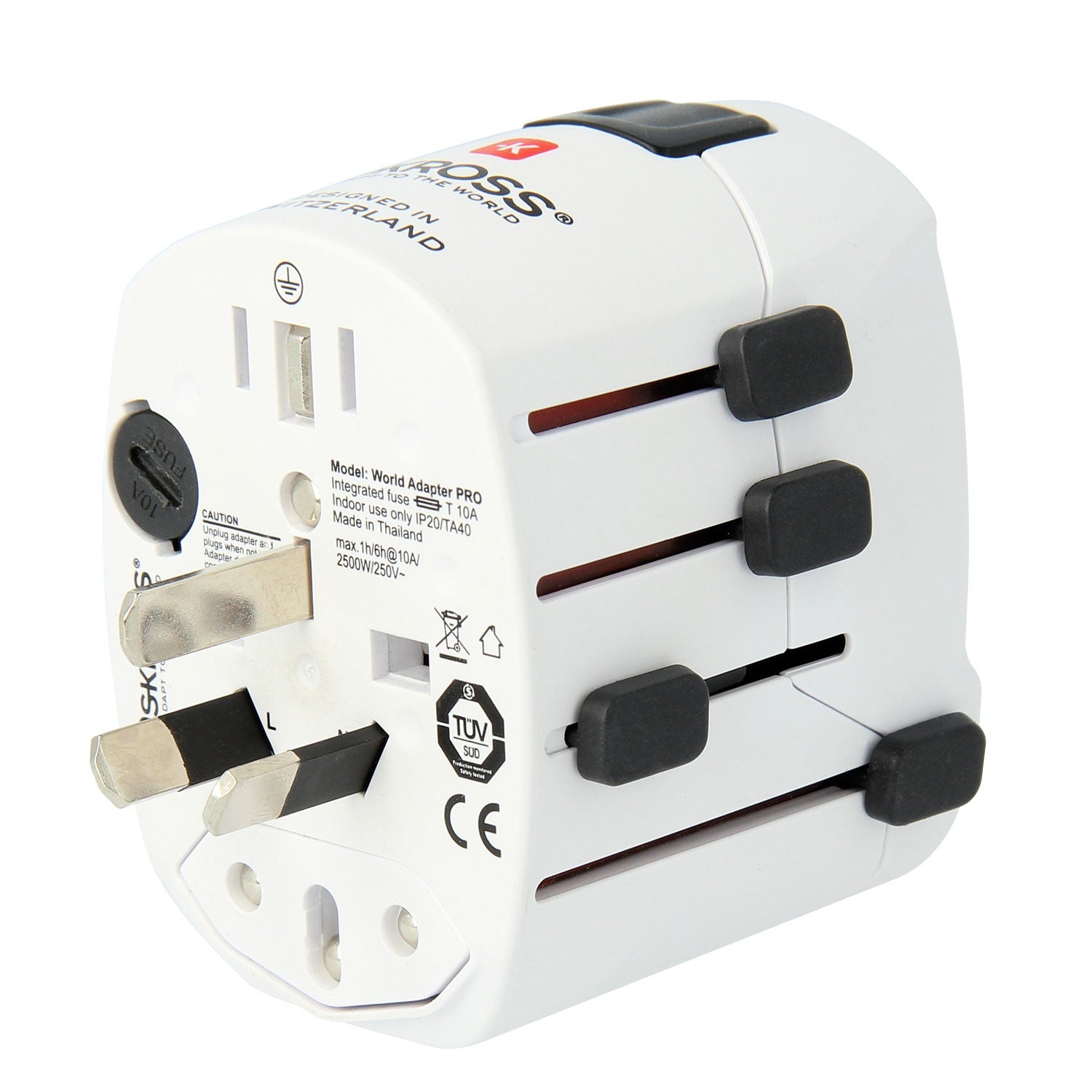 World travel adapter PRO Grounded