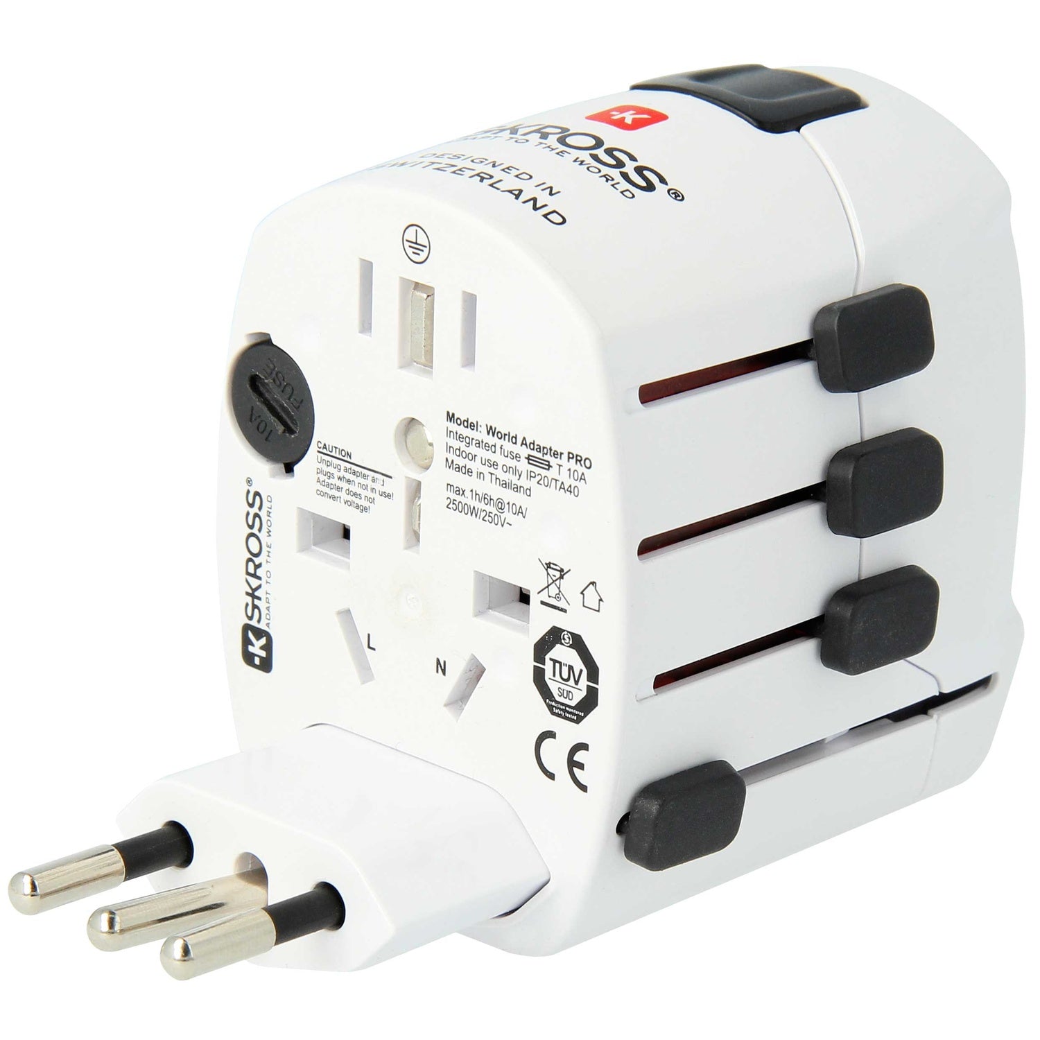 World travel adapter PRO World Grounded