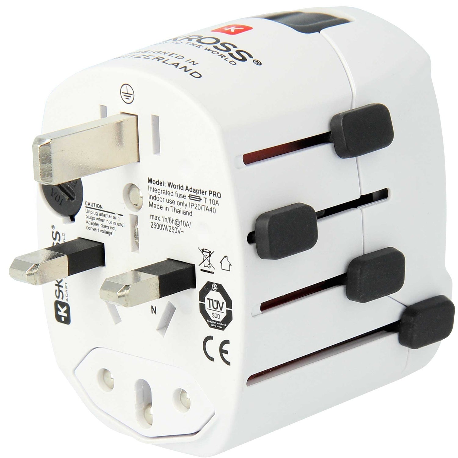 World travel adapter PRO World Grounded