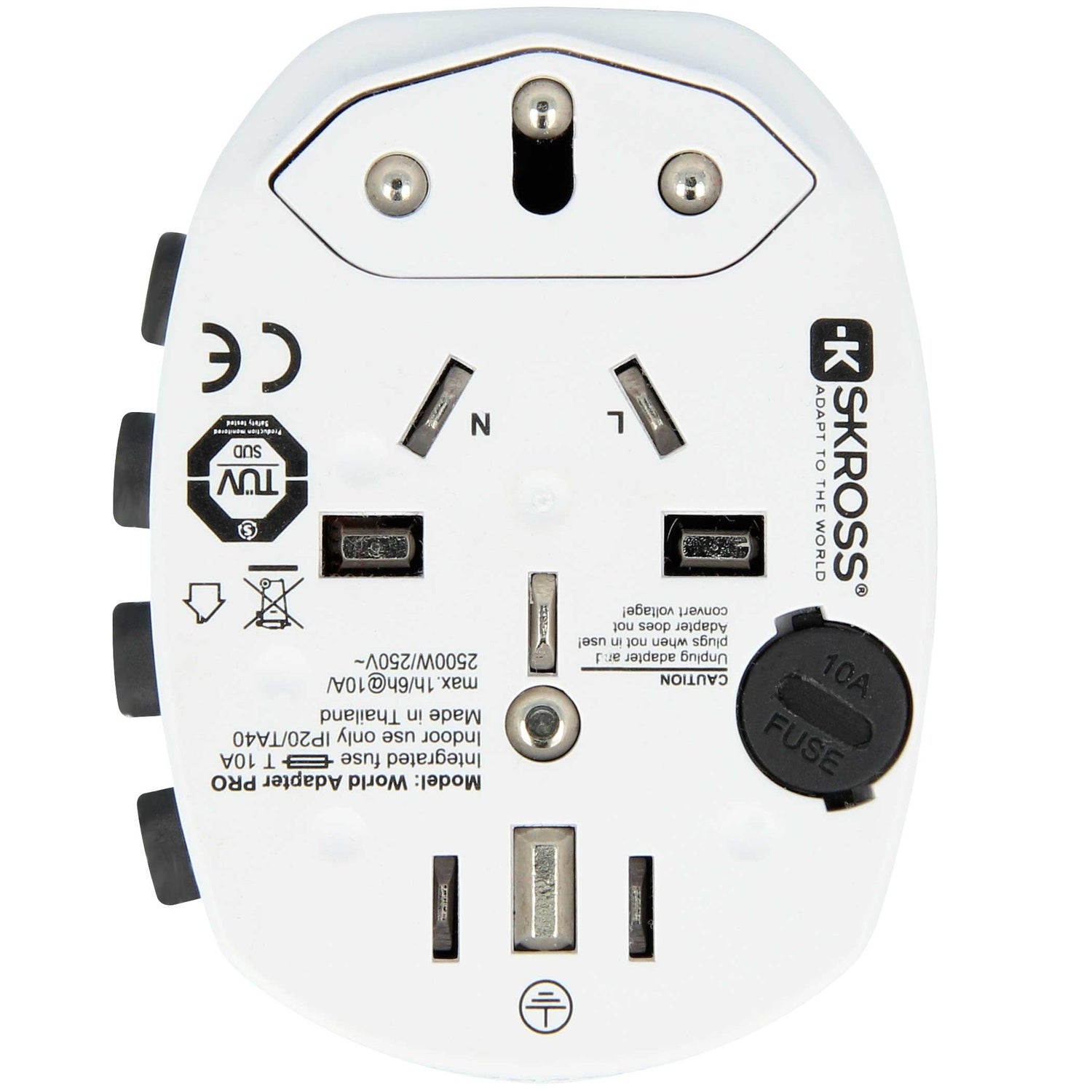 World travel adapter PRO World Grounded