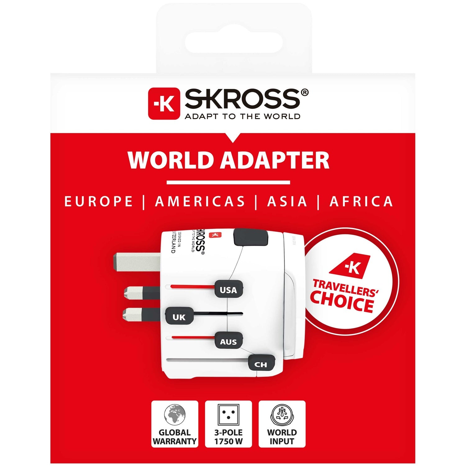 World travel adapter PRO World Grounded