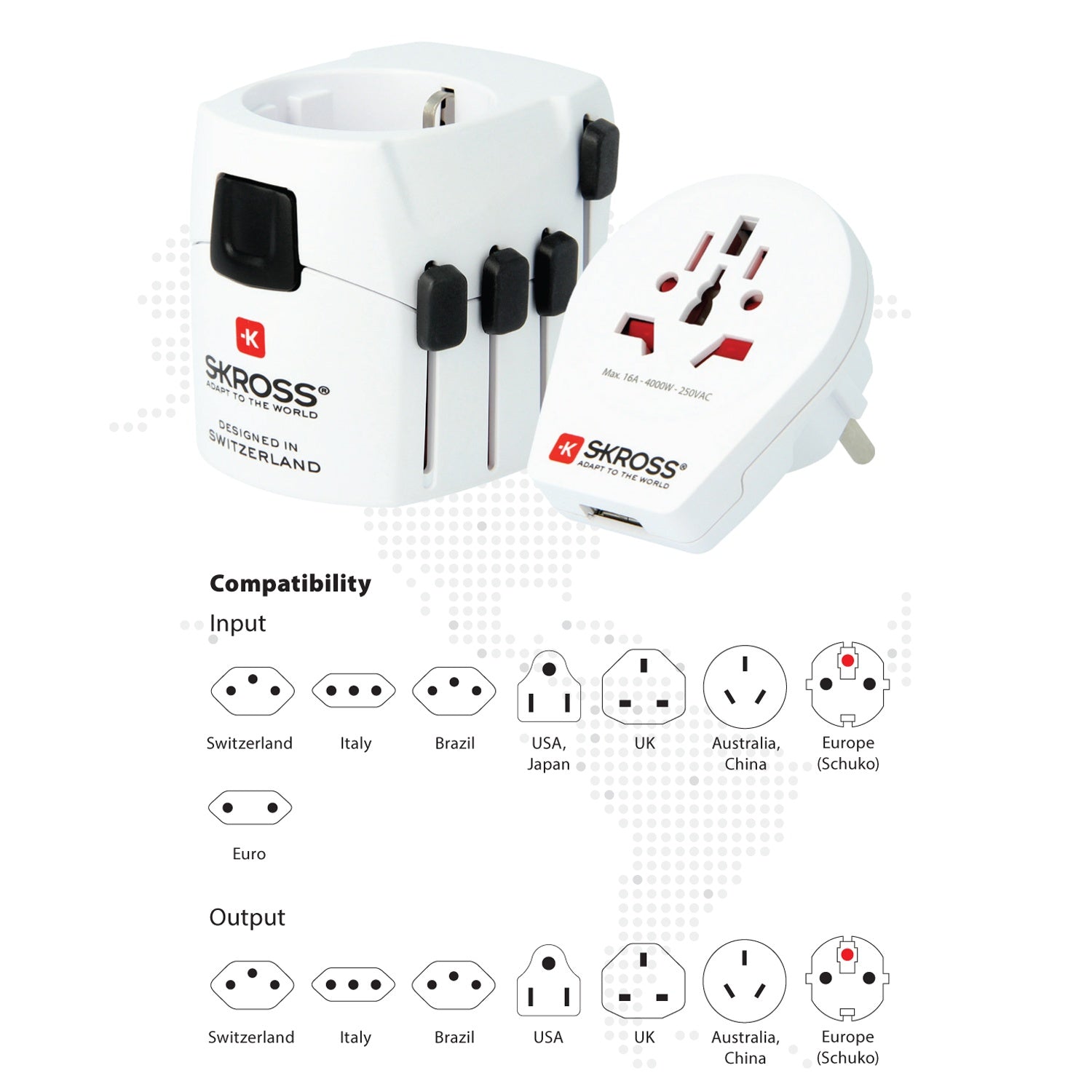 World travel adapter PRO World USB 15W