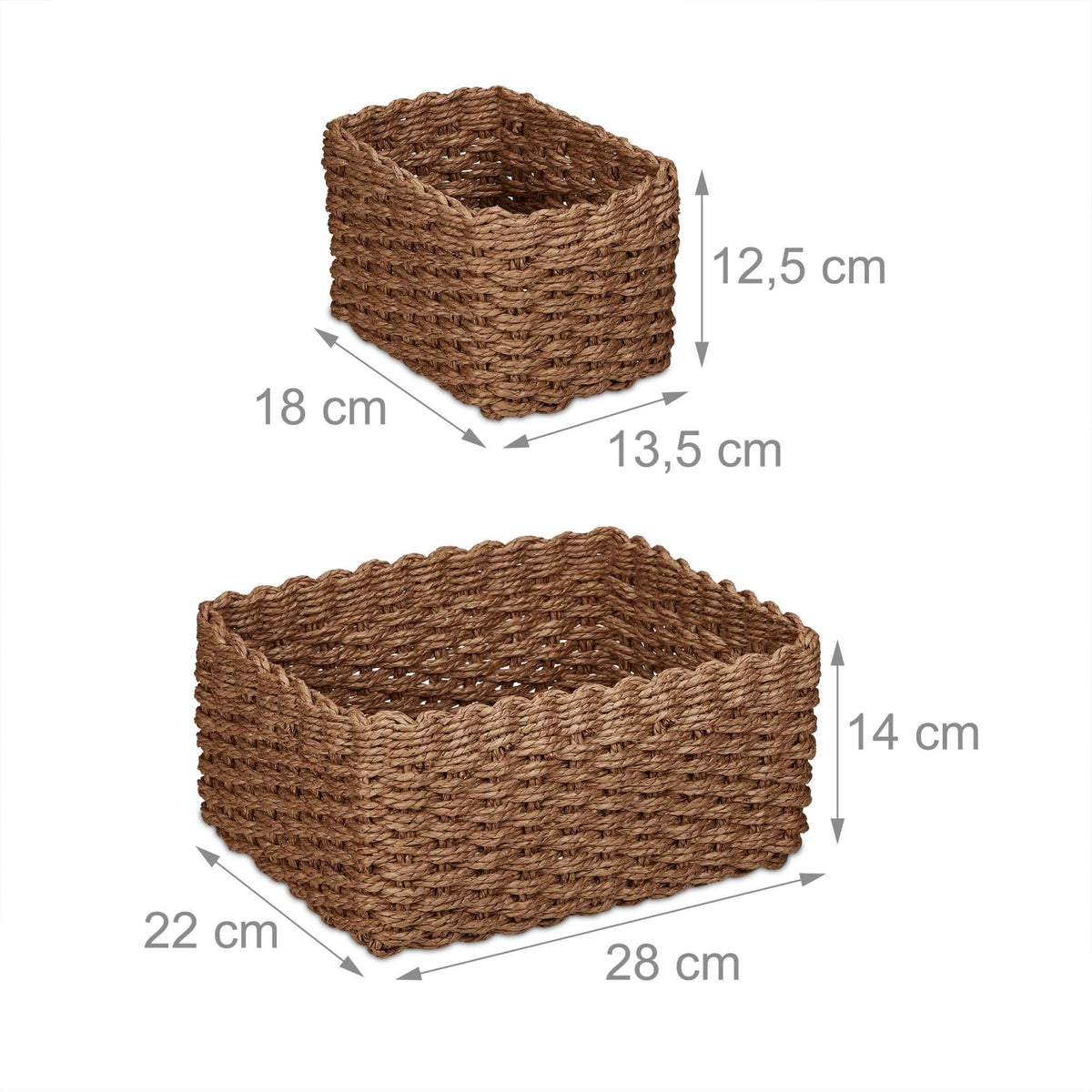 Woven storage basket, set of 3