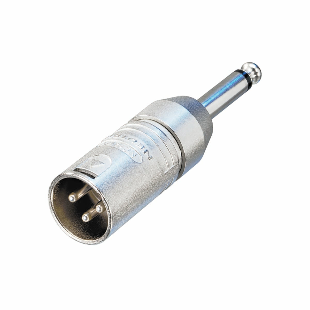 XLR Adapter XLR 3p male - 6.35 mm, male Silver