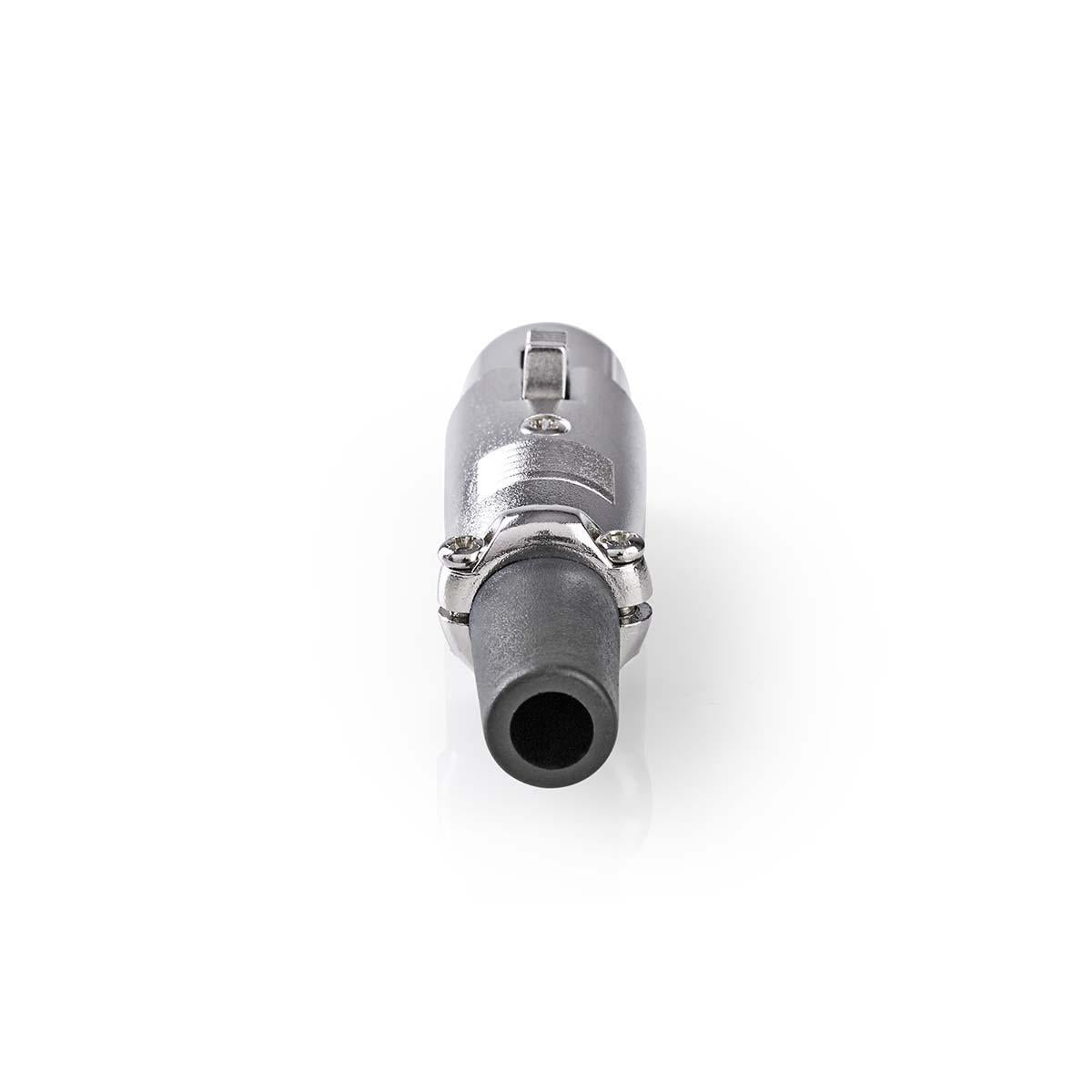 XLR connector | Straight | Female | Nickel Plated | Soldering | Cable input diameter: 7.0 mm | Metal | Silver | 25 pcs. | Envelope