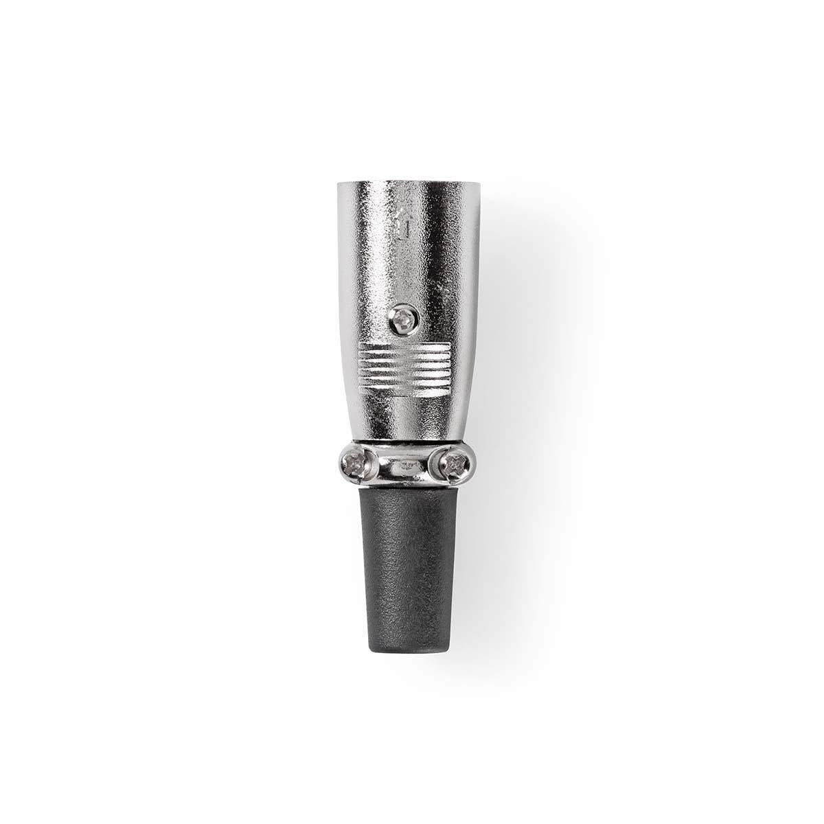 XLR connector | Straight | Male | Nickel Plated | Soldering | Cable input diameter: 7.0 mm | Metal | Silver | 25 pcs. | Envelope