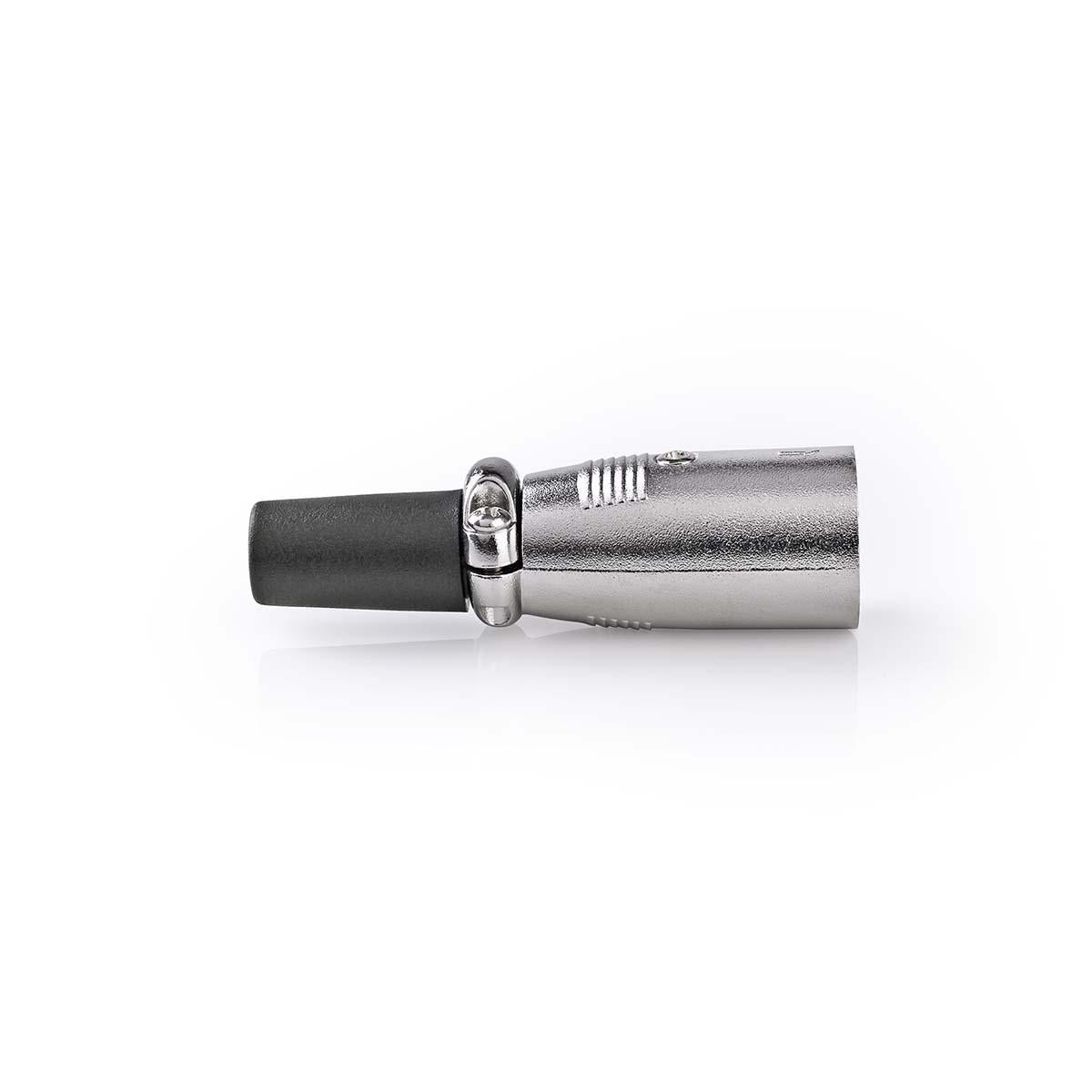 XLR connector | Straight | Male | Nickel Plated | Soldering | Cable input diameter: 7.0 mm | Metal | Silver | 25 pcs. | Envelope
