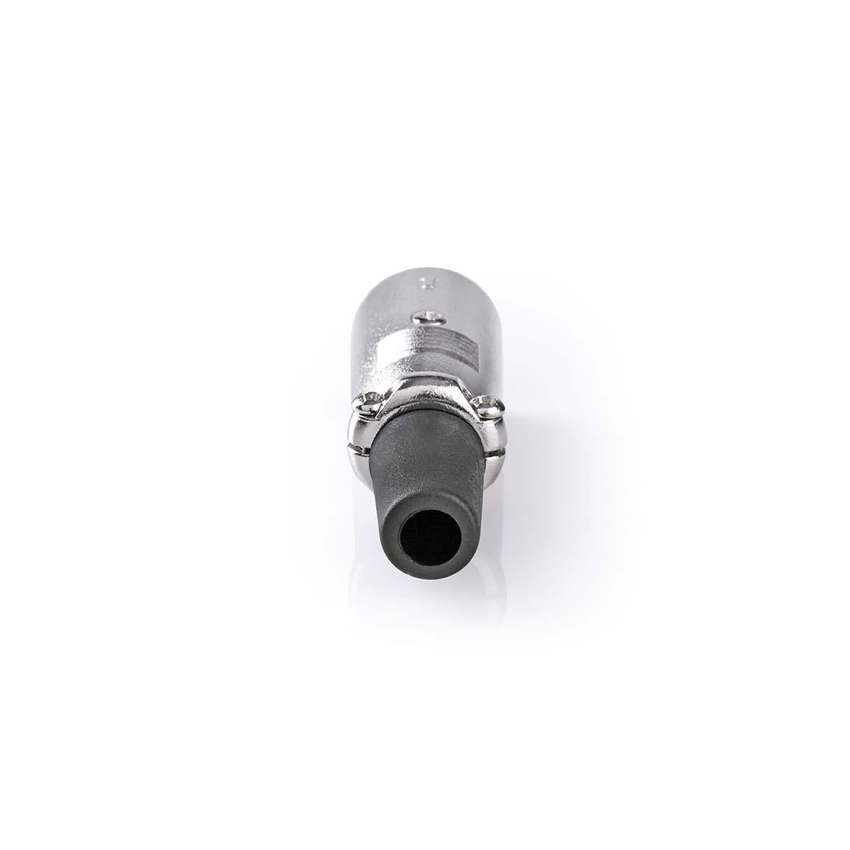 XLR connector | Straight | Male | Nickel Plated | Soldering | Cable input diameter: 7.0 mm | Metal | Silver | 25 pcs. | Envelope