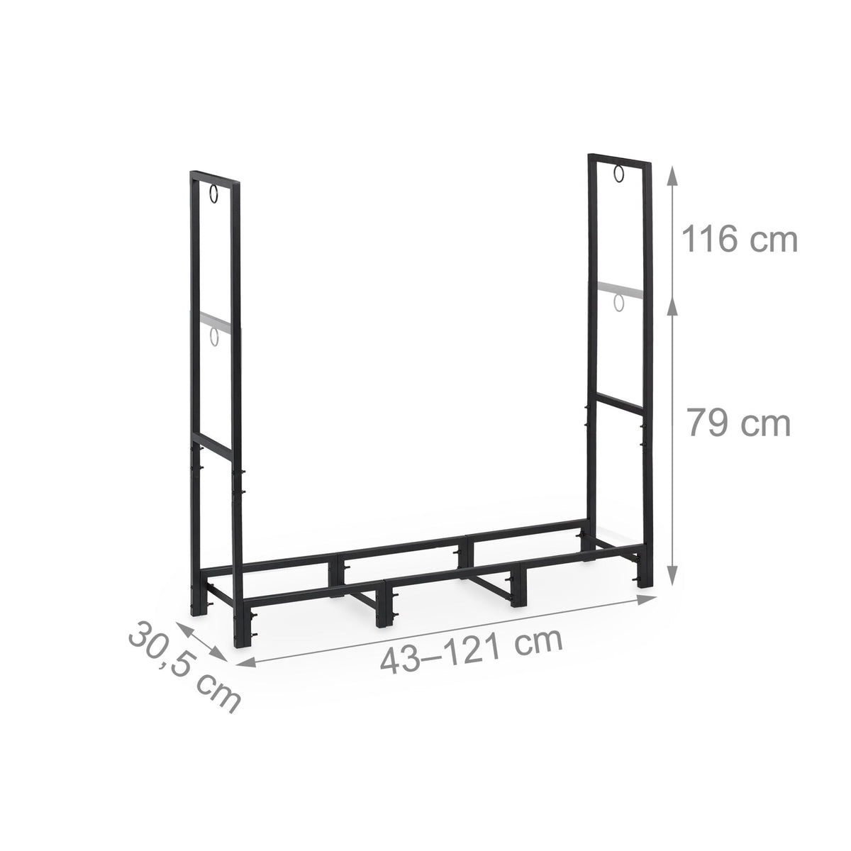 XL wood rack inside & out
