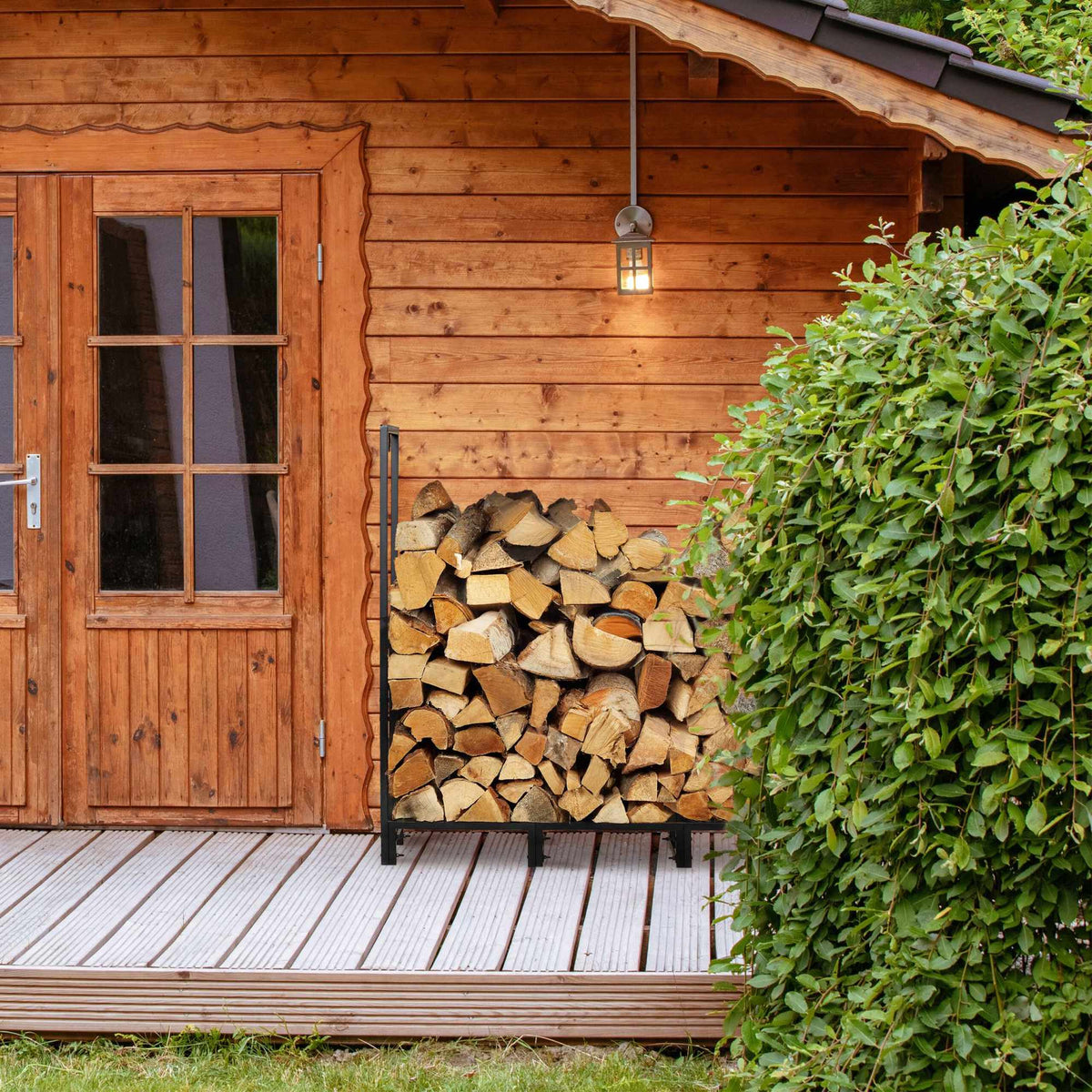 XL wood rack inside & out