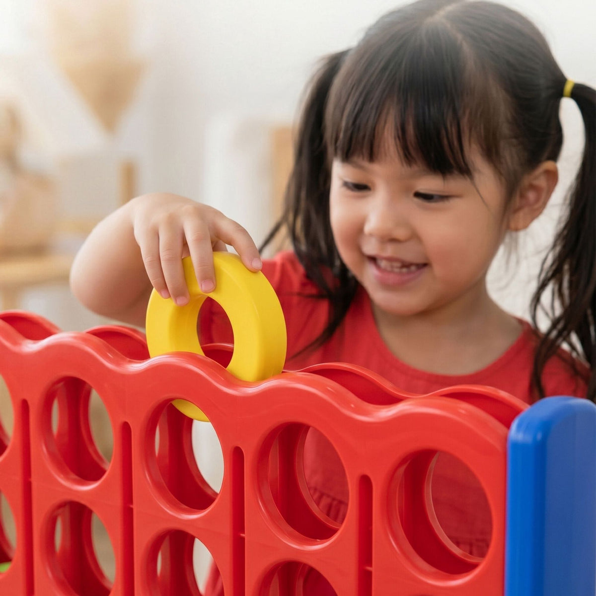 XXL Connect Four Game – Red & Blue, Outdoor, Plastic
