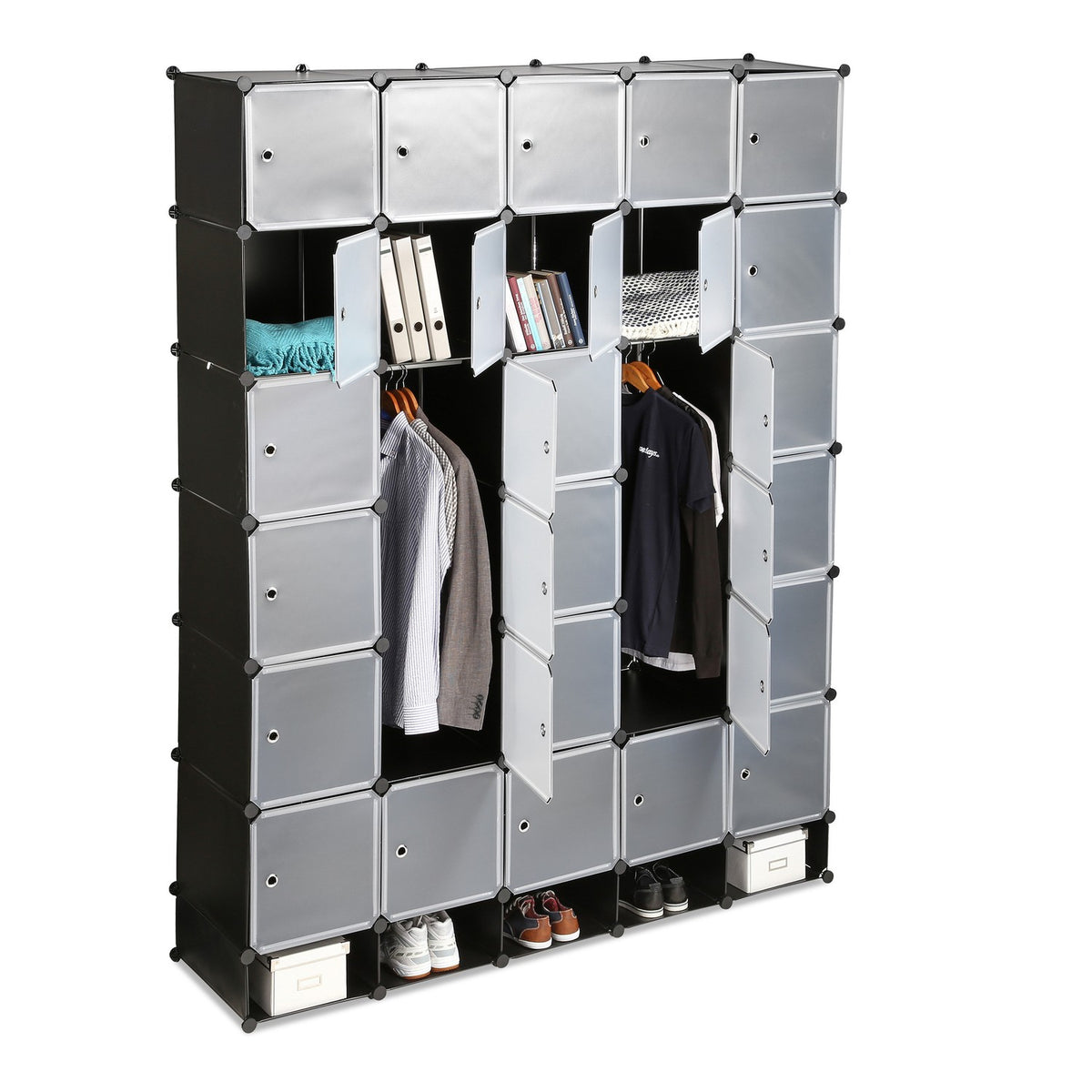 XXL Modular Wardrobe System with 25 Compartments