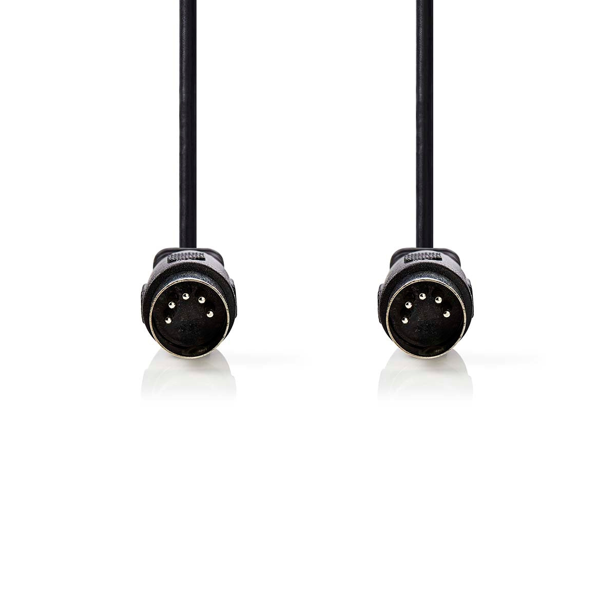 YOUR audio cable | DIN 5-Pin Male | DIN 5-Pin Male | Nickel Plated | 3.00 m | Round | PVC | Black | Label