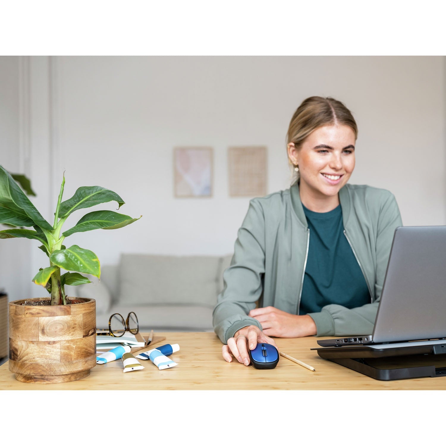 Yvi+ Wireless mouse Eco-design Blue