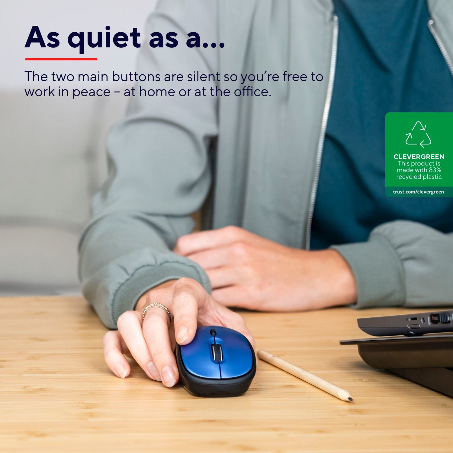 Yvi+ Wireless mouse Eco-design Blue