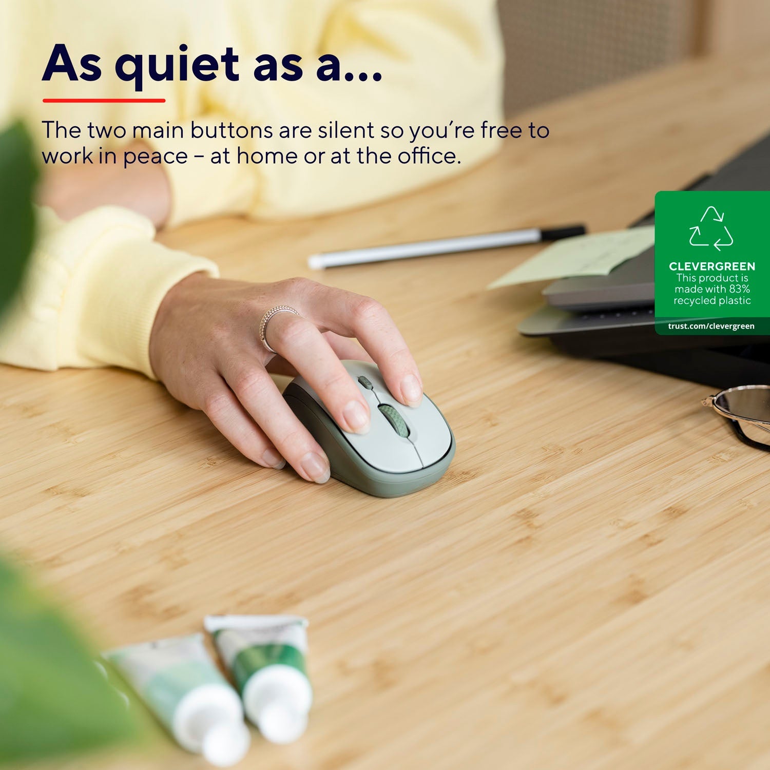 Yvi+ Wireless mouse Eco-design Green