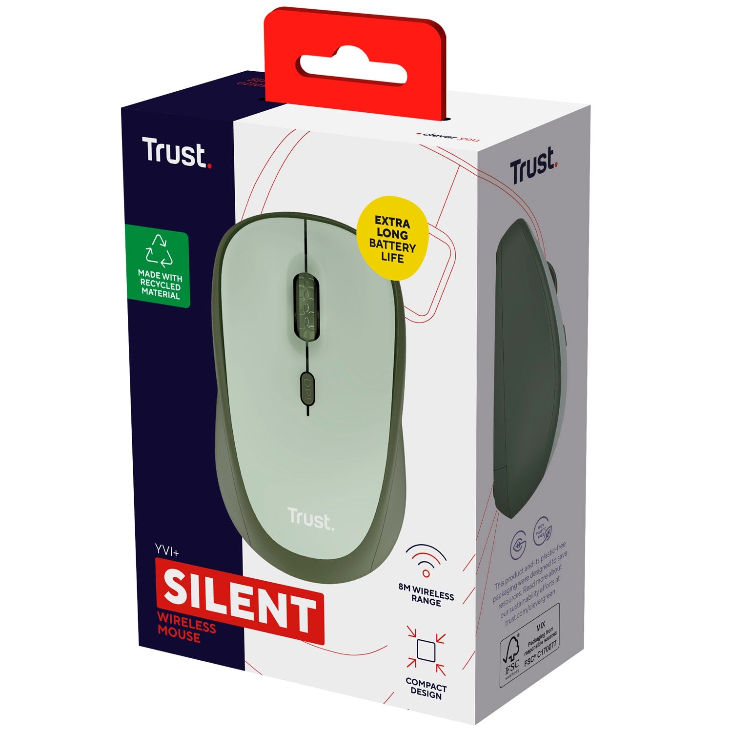 Yvi+ Wireless mouse Eco-design Green