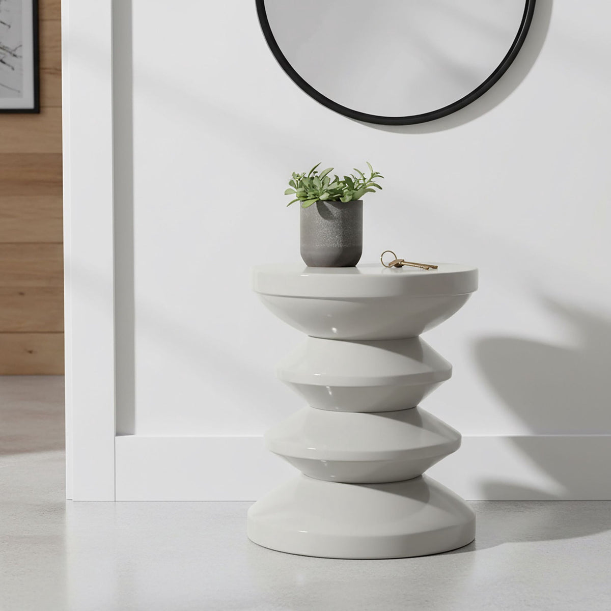 Zigzag Side Table & Stool – Space Age Design, Versatile Use