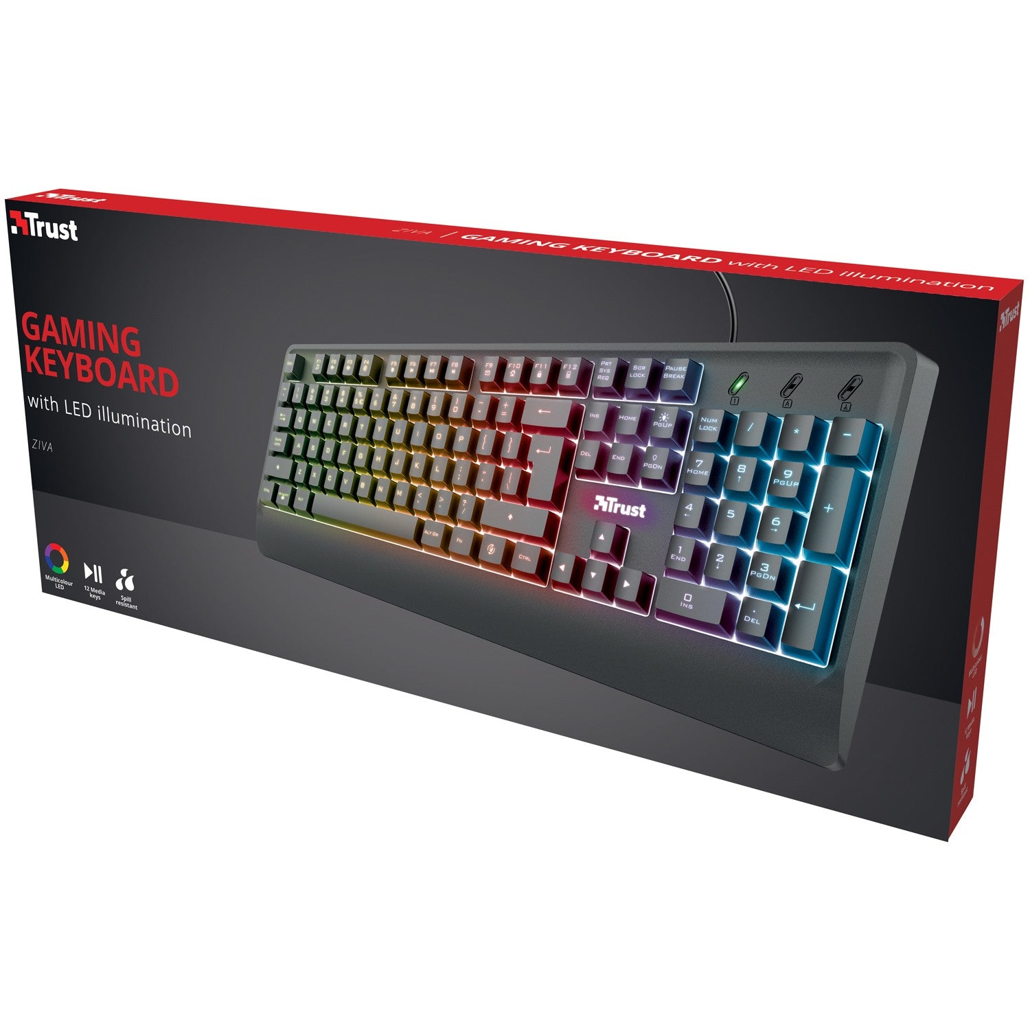 Ziva Gaming keyboard LED Nordic