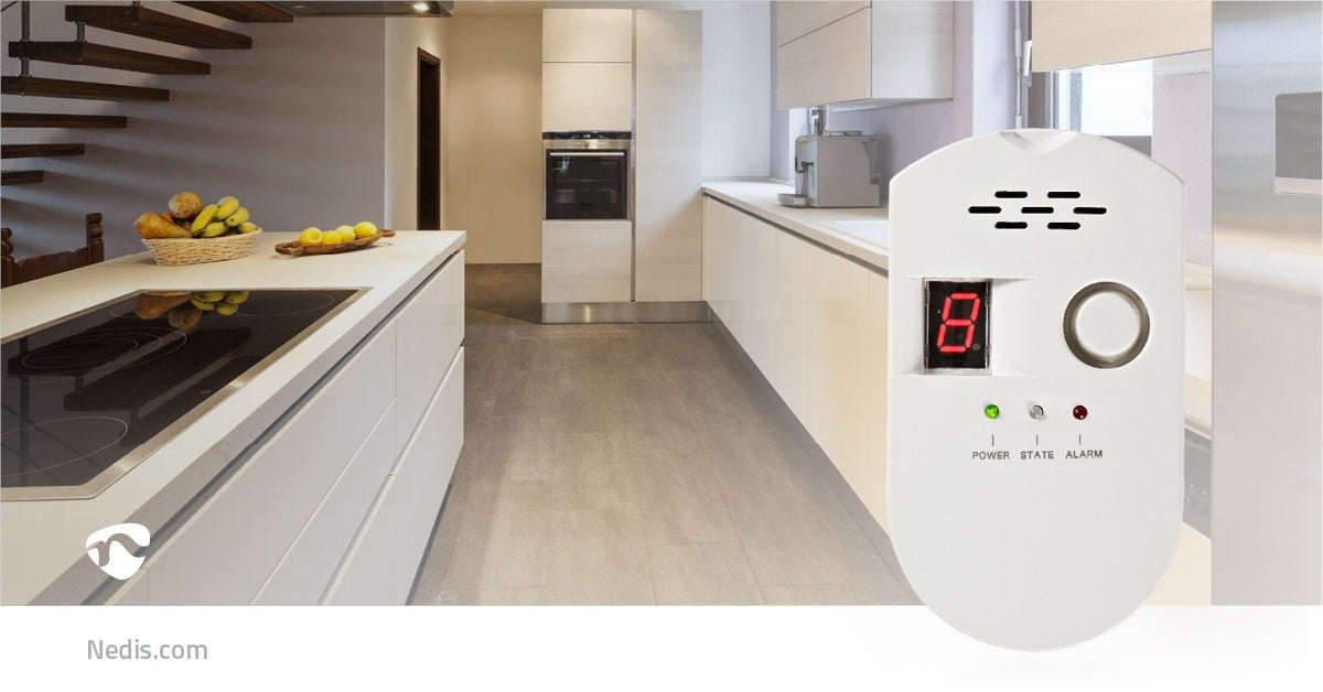 gas alarm | Power adapter | Donor life cycle: 10 years | EN compliant: EN 50194-1:2009 / EN 60950-1:2006+A11:2009+A1:2010+A12:2011+A2:2013 | 85 dB| White