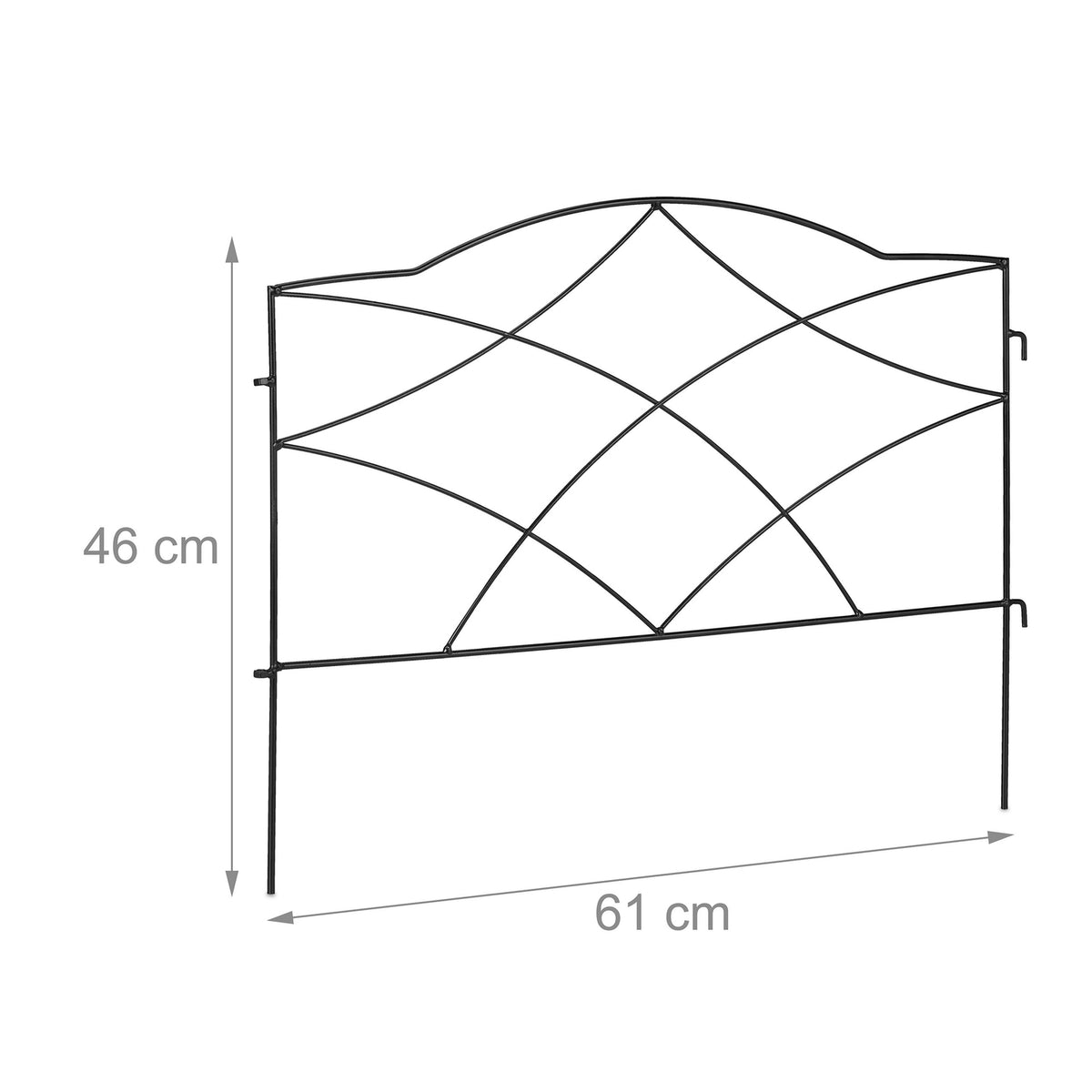 metal flower bed fence in 6 parts