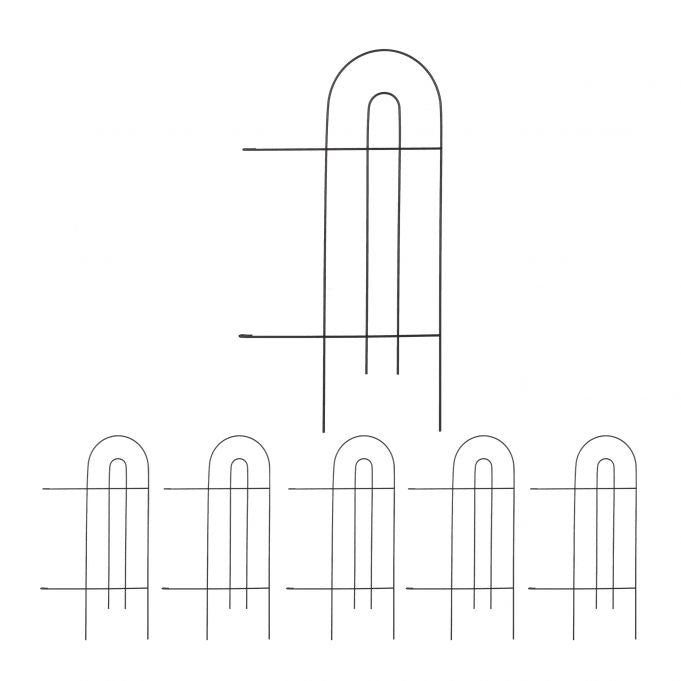 metal flower bed fence in 6 parts