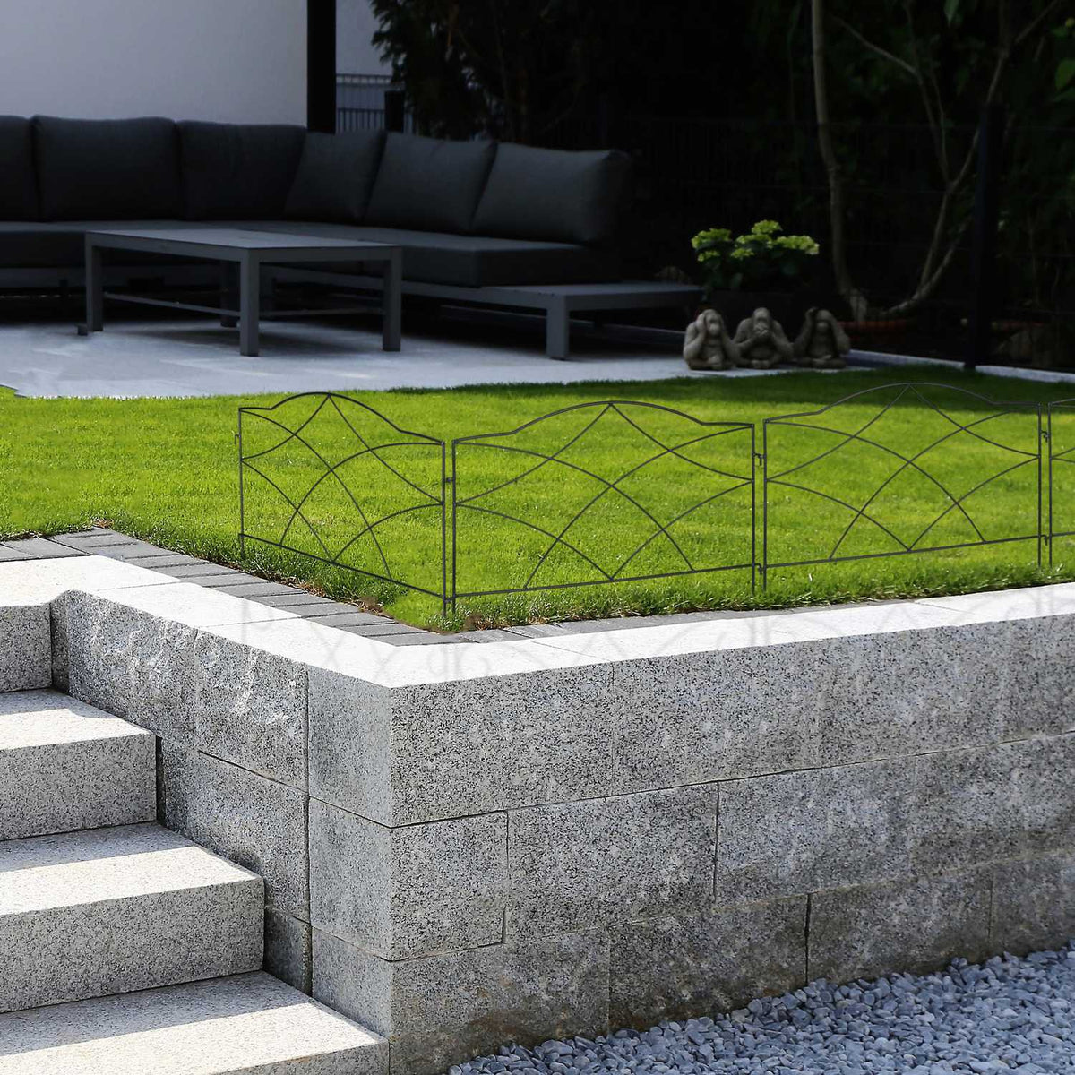 metal flower bed fence in 6 parts