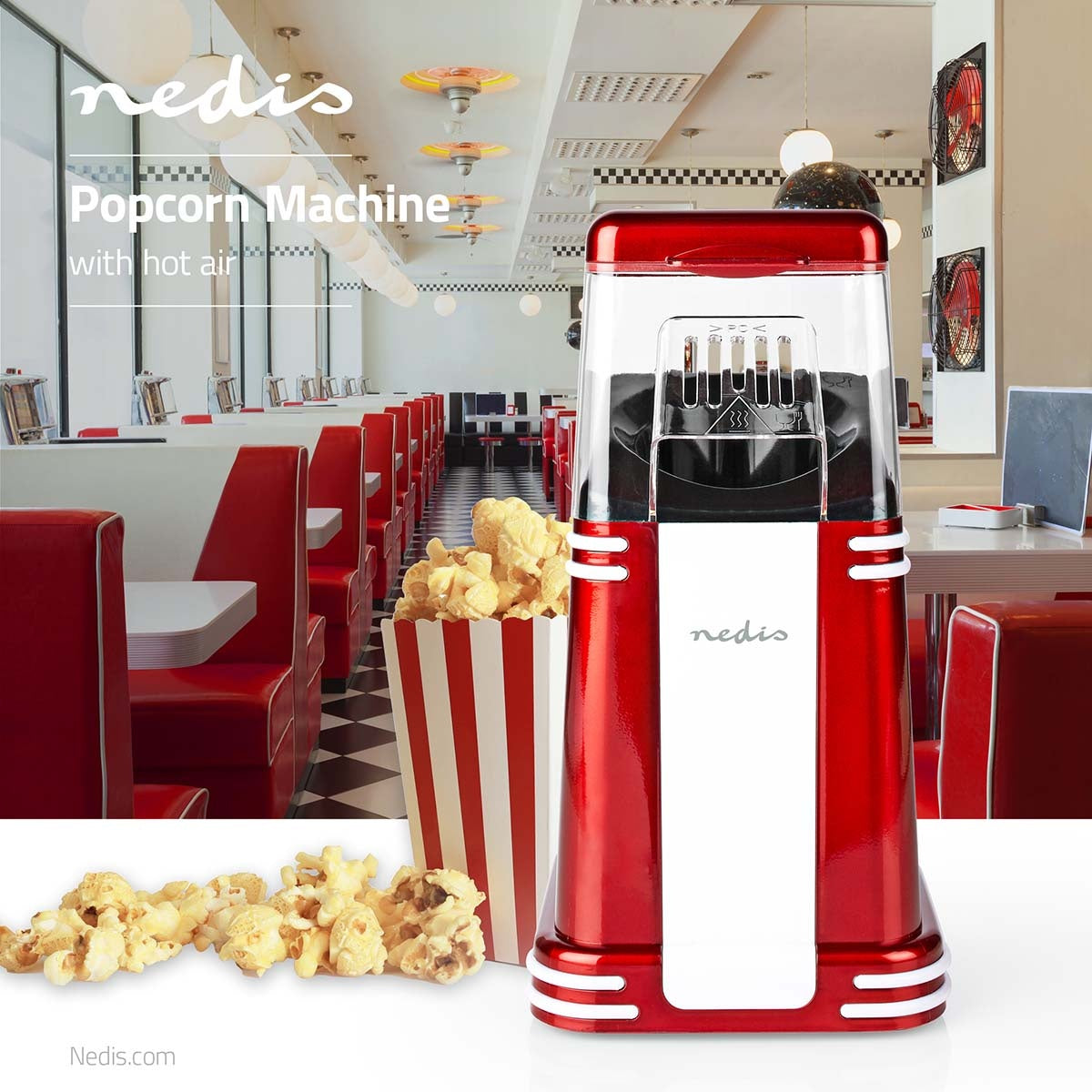 popcorn machine | 1200 W | 2 - 4 min | Red-white