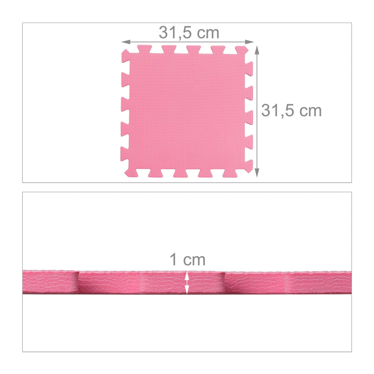 puzzle mat with 25 pieces and border