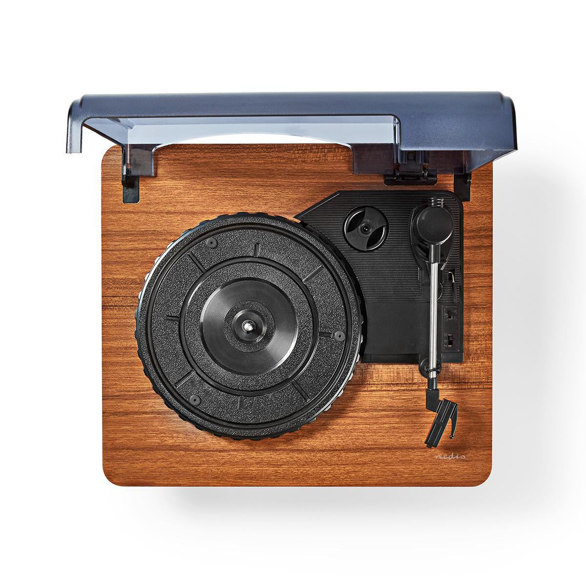 record player | 33 / 45 / 78 rpm | Belt Drive | 1x Stereo RCA | 9 W| Built-in (pre)amplifier | ABS / MDF | Brown / Black