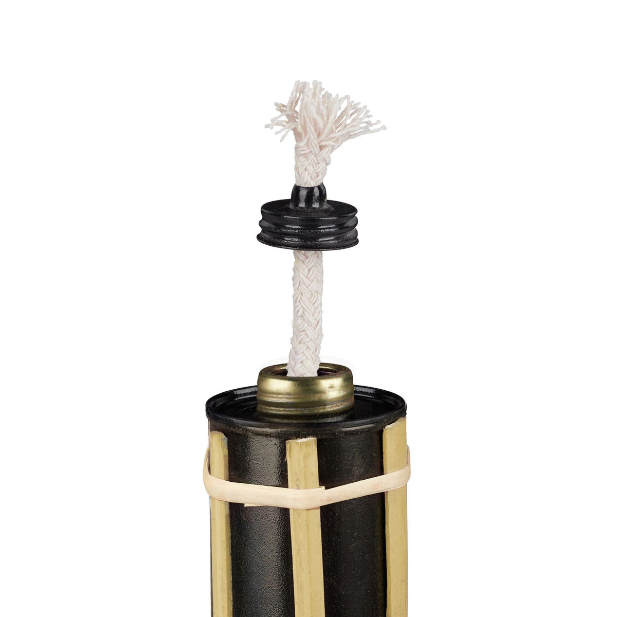 set of 10 garden torches bamboo 80 cm
